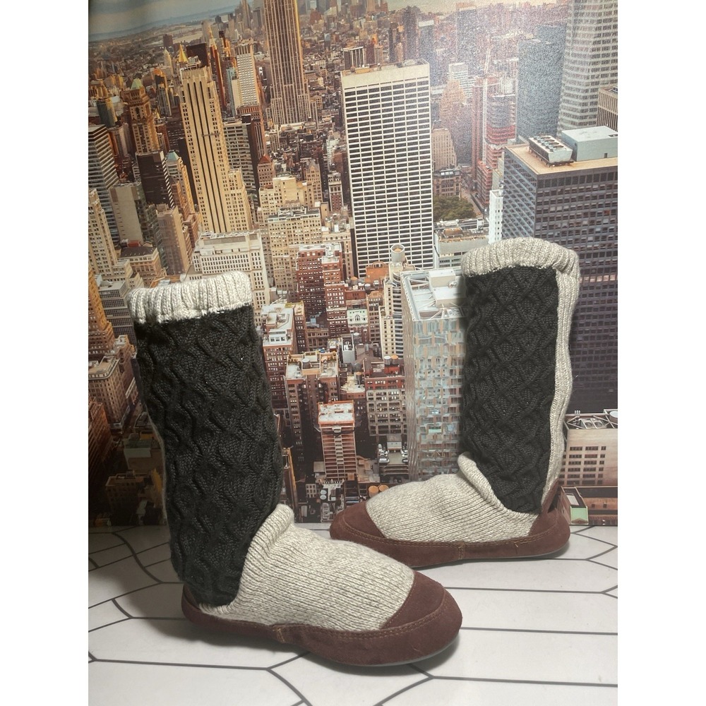 ACORN  Boots Women Wool Knit Sock-STYLE Slippers US  8-9